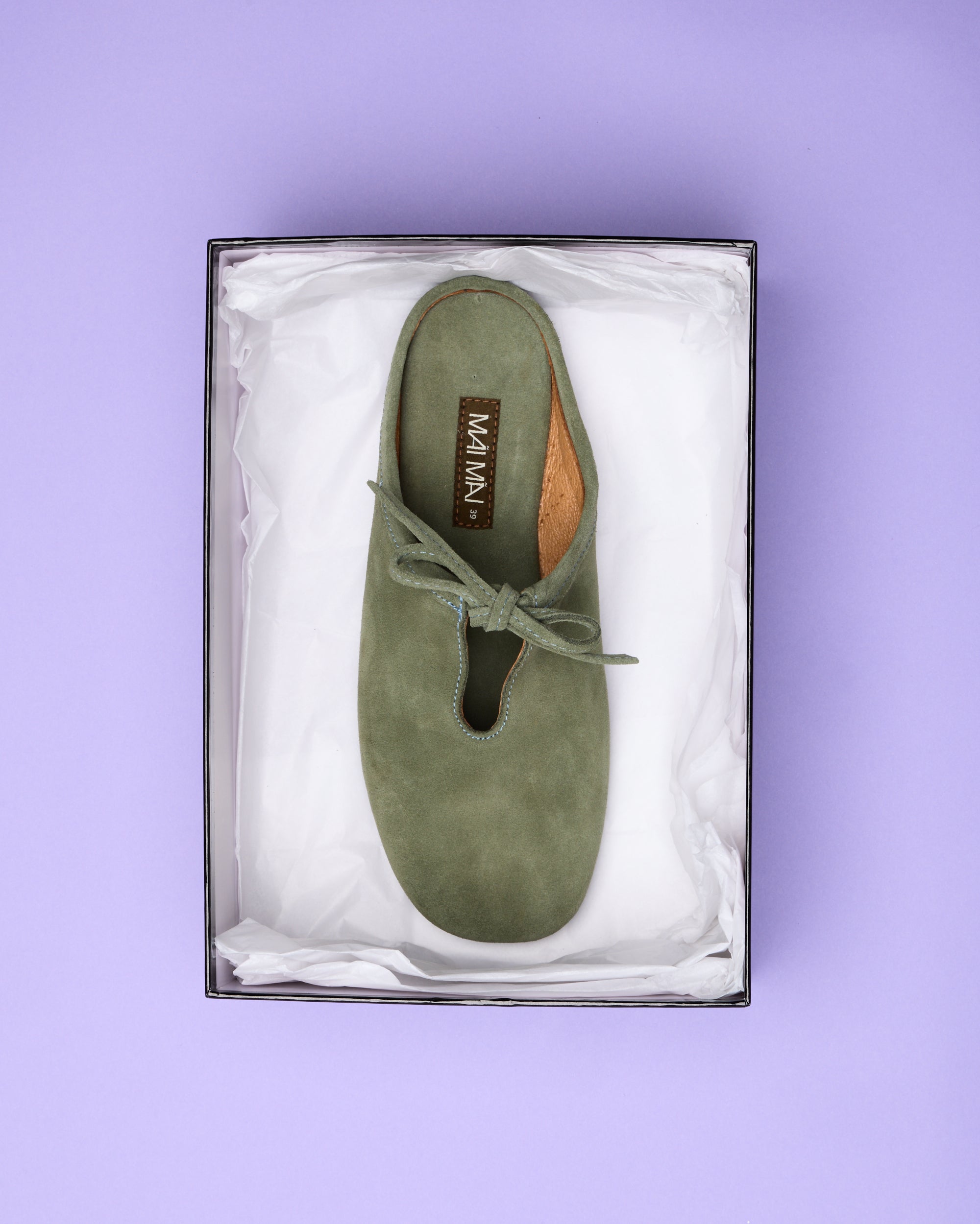 Quin Suede Mule Khaki