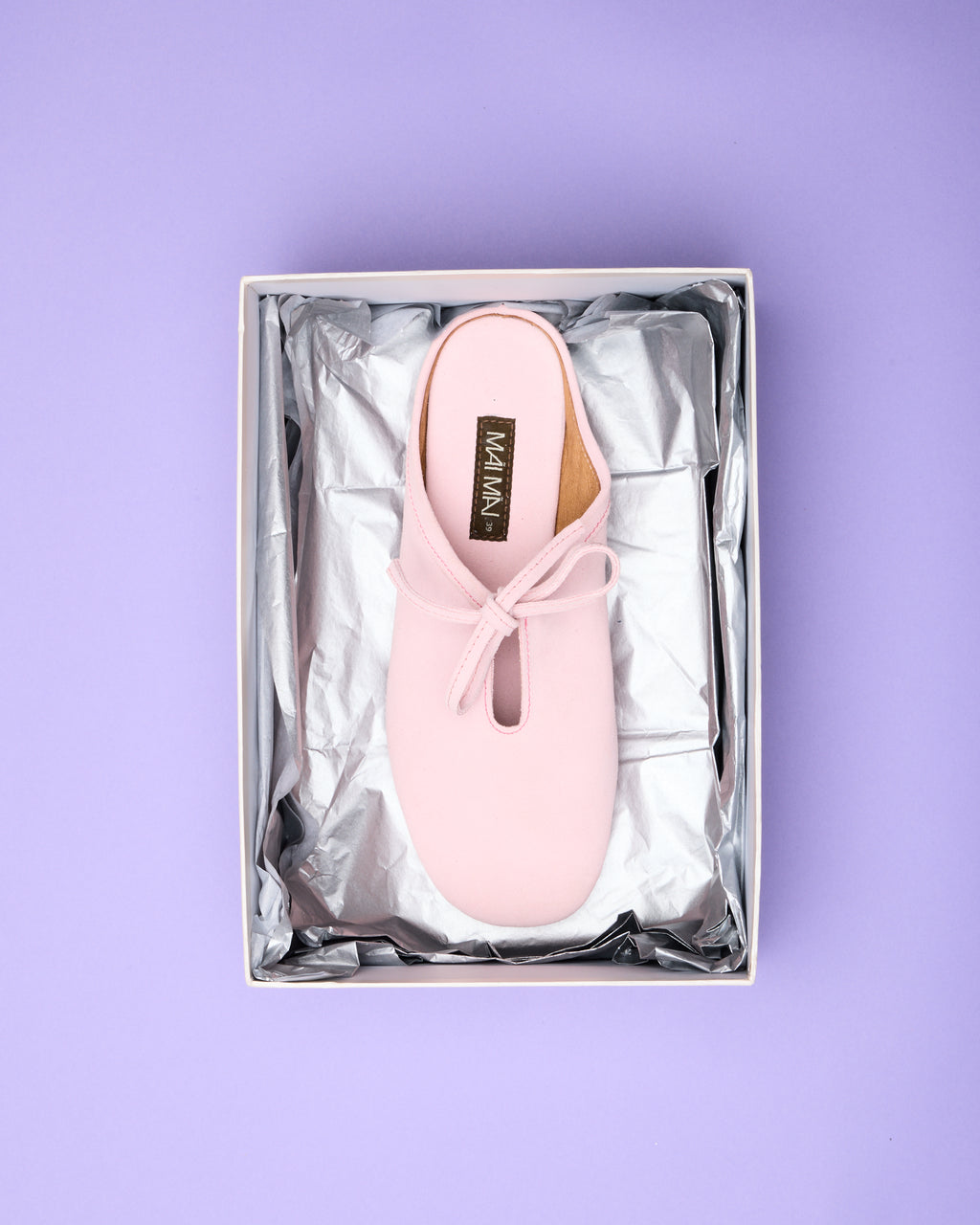 Quin Suede Mule Pink Frosted Rose