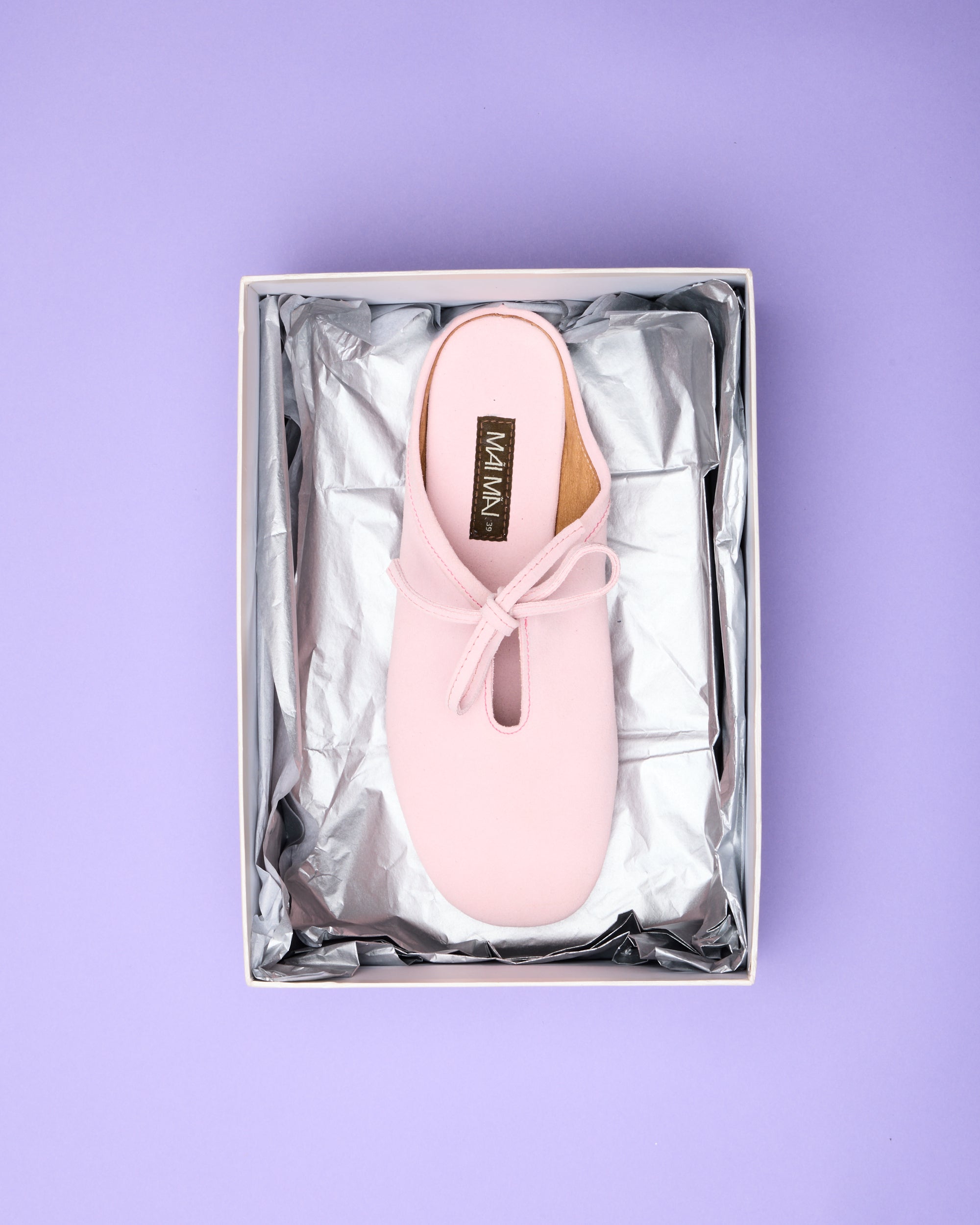 Quin Suede Mule Pink Frosted Rose