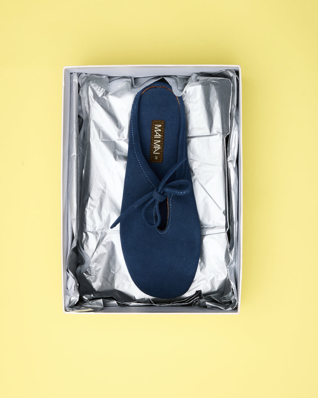 Quin Suede Mule Denim Blue