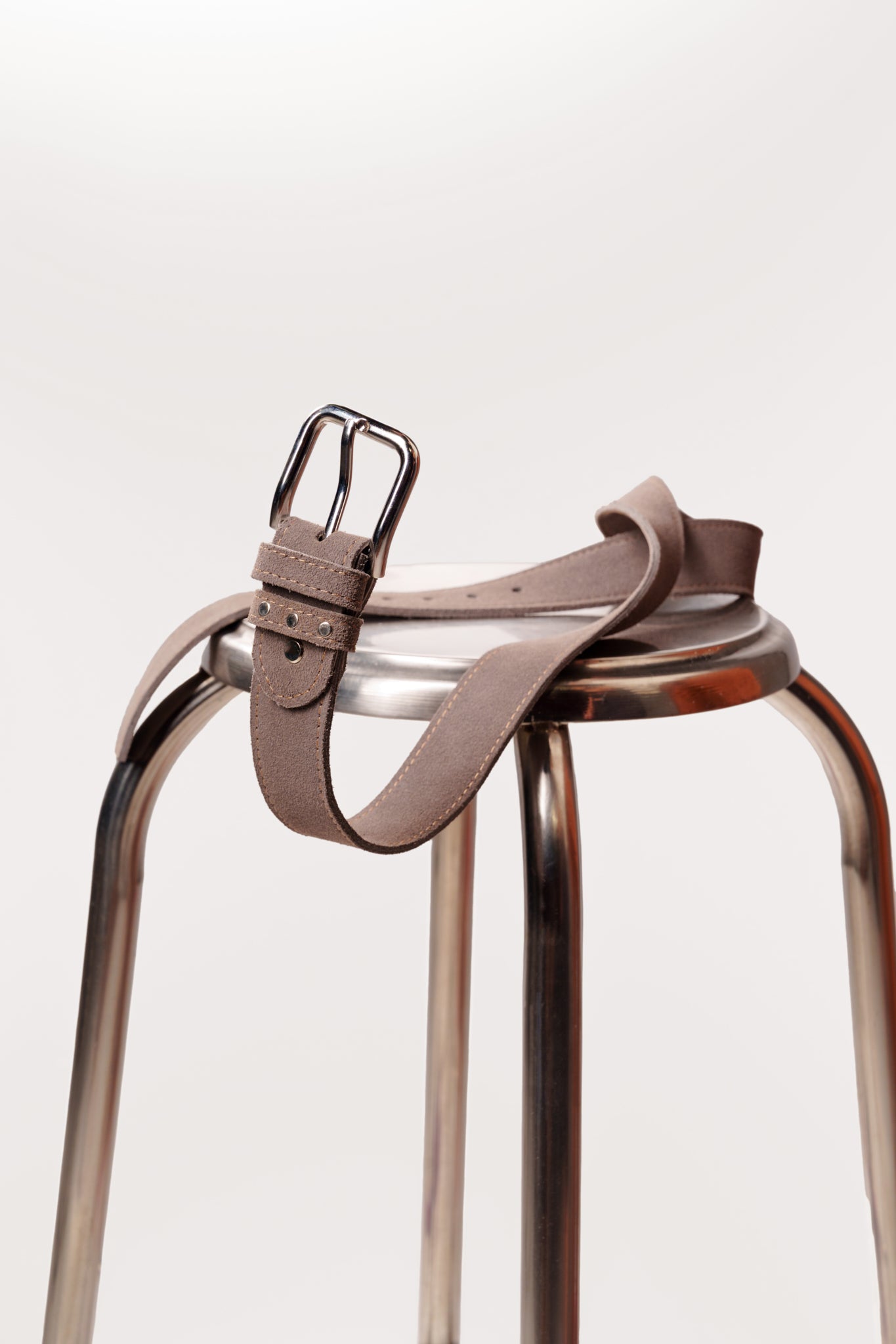 Hue Suede Leather Belt Slate Grey